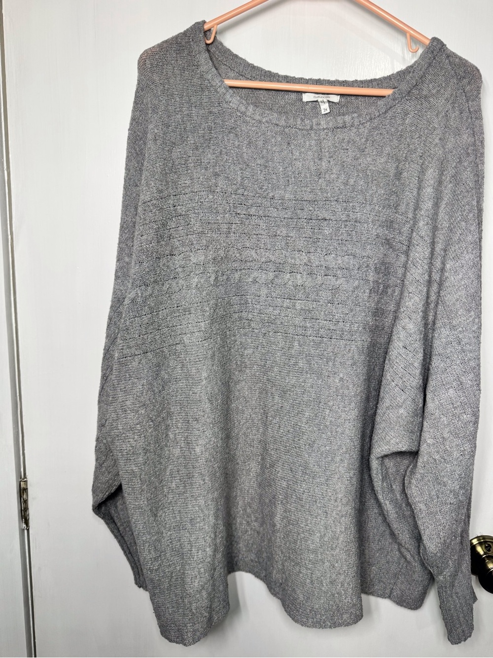 Maurices Grey Crewneck Sweater with Subtle Stitch Detail